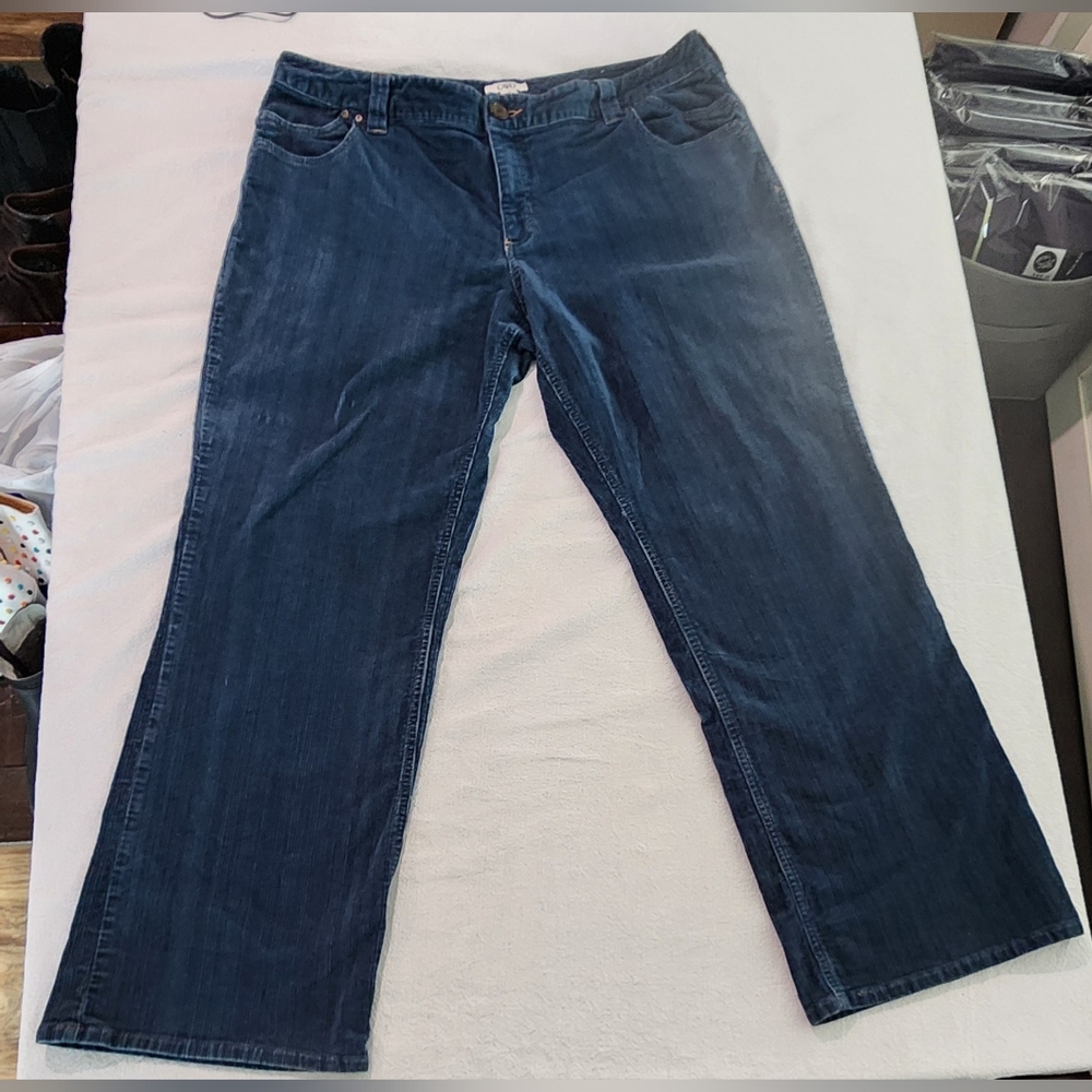 Cato Wide‑Leg Corduroy Pants – Size 18Waist 40" • Inseam 31" • Navy Blue • Soft